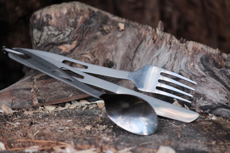 Titanium 3 piece cutlery set