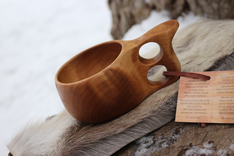 Finnish Lappland Kuksa Double hole Handle 