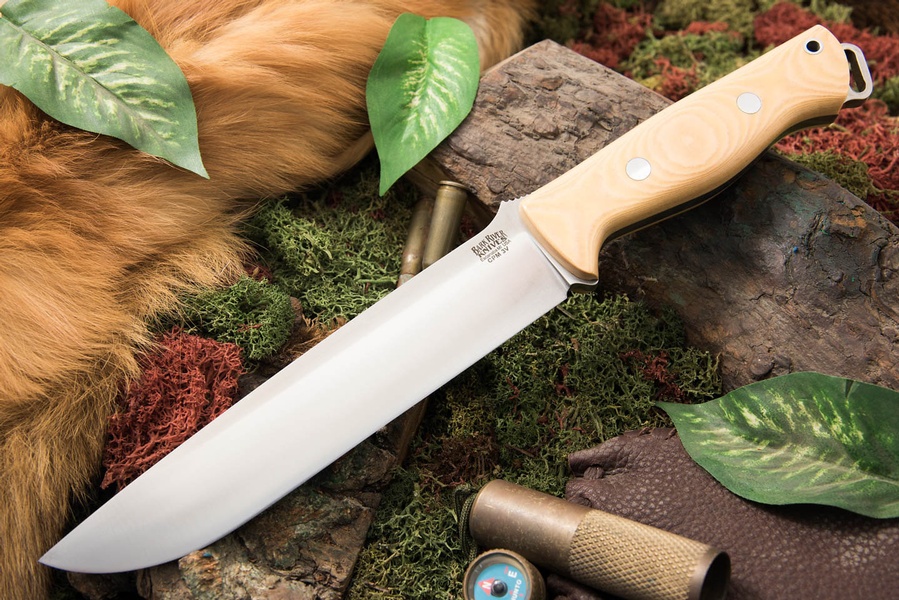 Barkriver Bravo-2 3V Antique Ivory Micarta Ramped photo