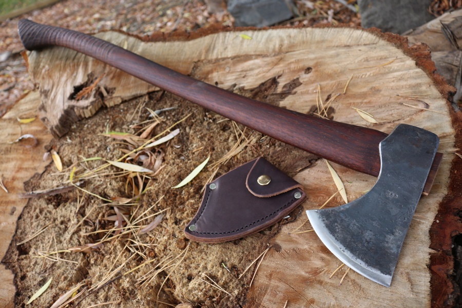 H and B Forge Felling Axe and Cover photo