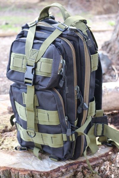 Transport Backpack Black and Green