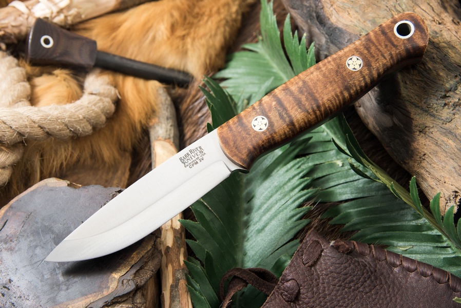 Barkriver Bushcrafter 3V Dark Curly Maple Red Liner Mosaics #2 photo