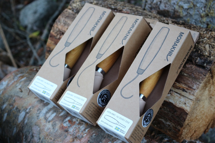 Mora Spoon Knives Kit all with Leather Sheaths