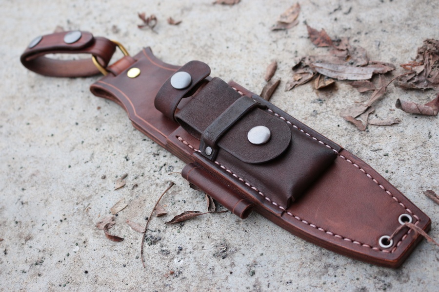 Bushcraft leather Custom A1 Pro Dangler Sheath