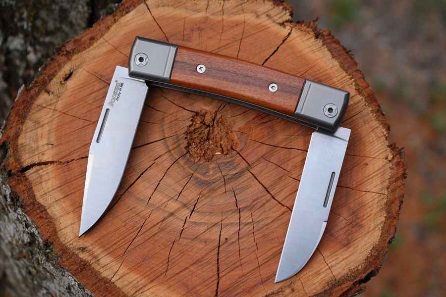Lionsteel Bestman Twin Blade M390 Santos Wood