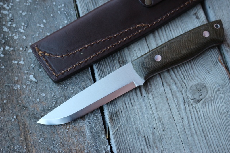 Brisa Trapper ELMAX 115 Green Micarta photo