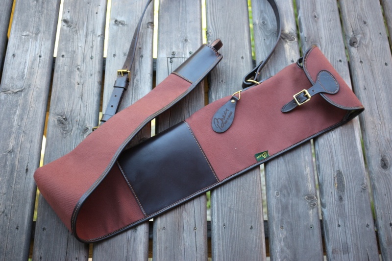Brady Bags of England Leather and Canvas Shotgun Cover
