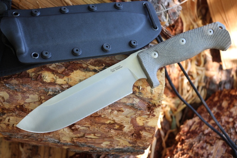 Lionsteel M7 Satin Green Canvas Micarta 