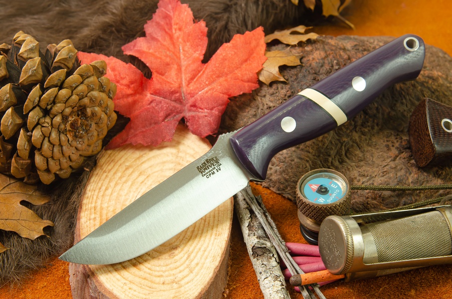 Barkriver Bravo EDC 3V Purple G10 White Spacer