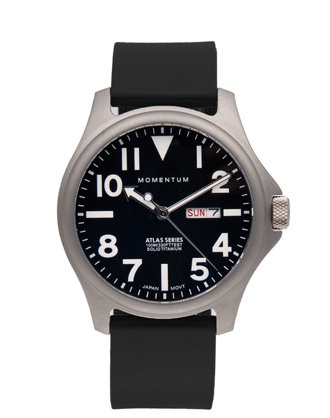 Momentum Atlas [44mm] - Black Goma rubber strap photo