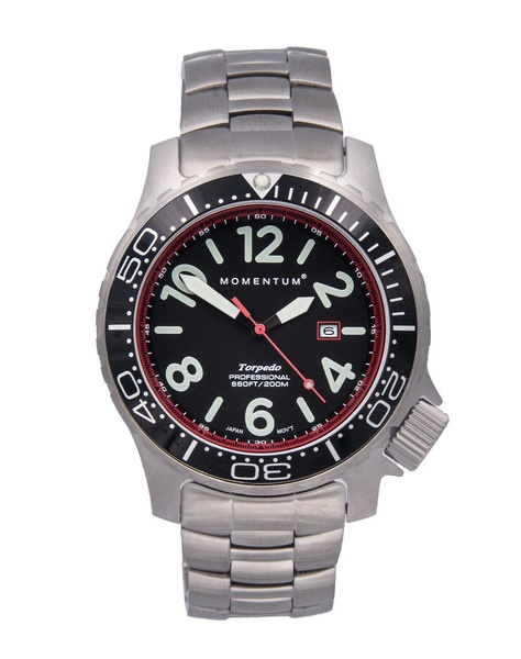 Momentum Torpedo Blast [44mm] - Red with stainless steel strap photo