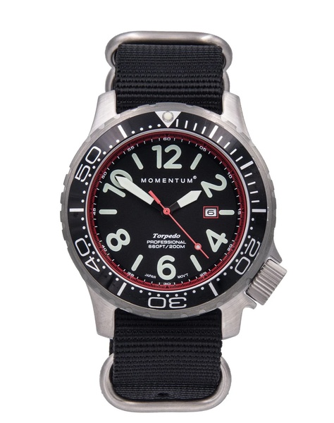 Momentum Torpedo Blast [44mm] - Red with NATO strap photo