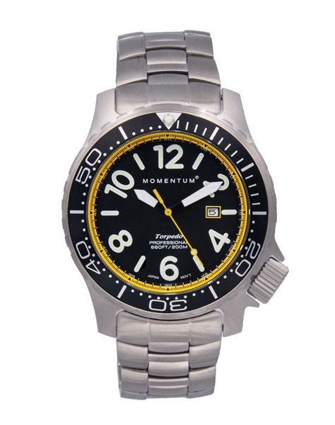 Momentum Torpedo Blast [44mm] - Yellow with stainless steel strap photo