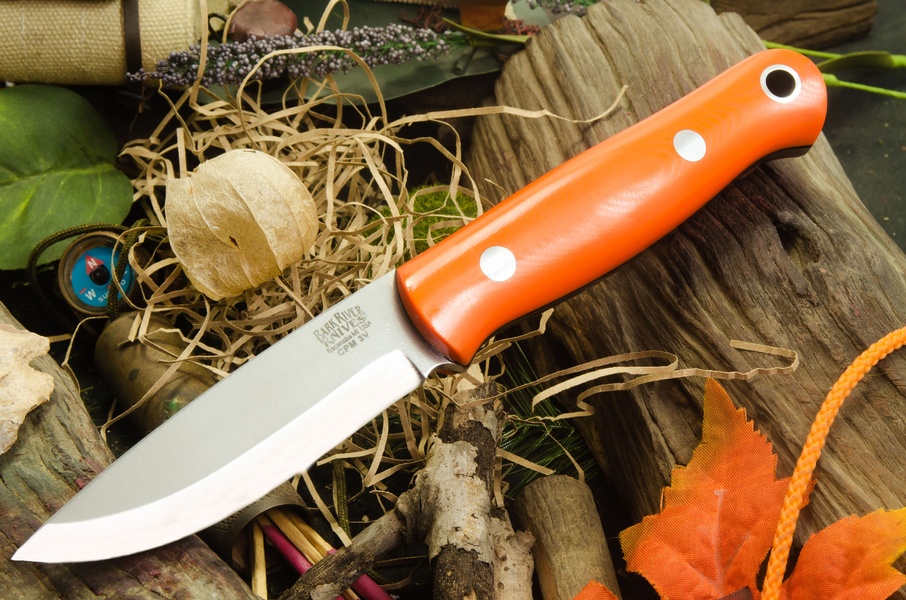 Barkriver Bushcrafter 3V Blaze Orange G10 Black liner