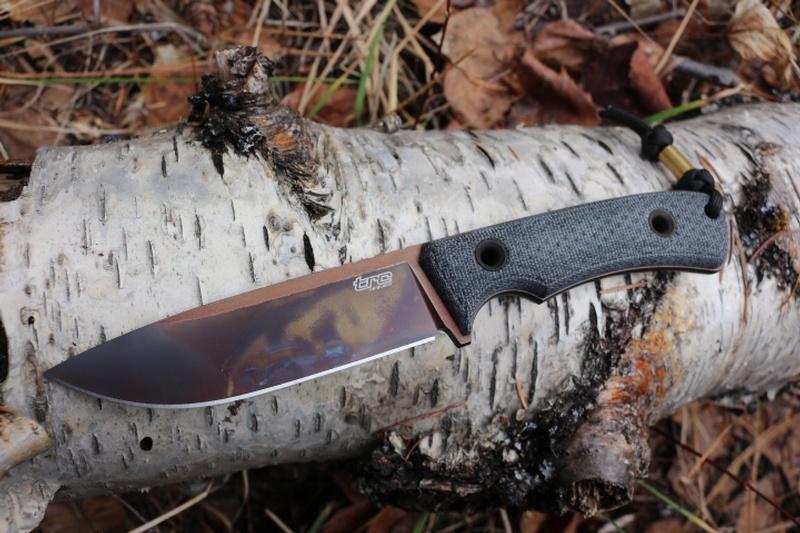 TRC South Pole Knife Apoc Elmax Black Micarta #3196 photo