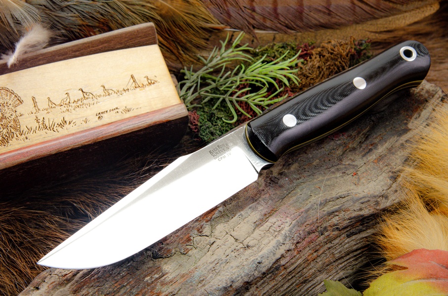 Barkriver Ultra Lite Field Knife 3V Black G10 Yellow Liners