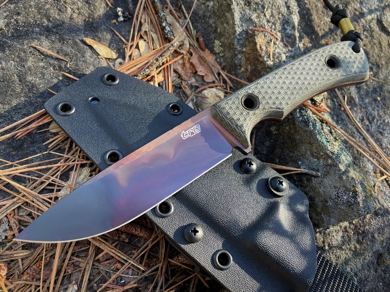 TRC South Pole Knife Elmax Apoc Green Micarta #3464 photo