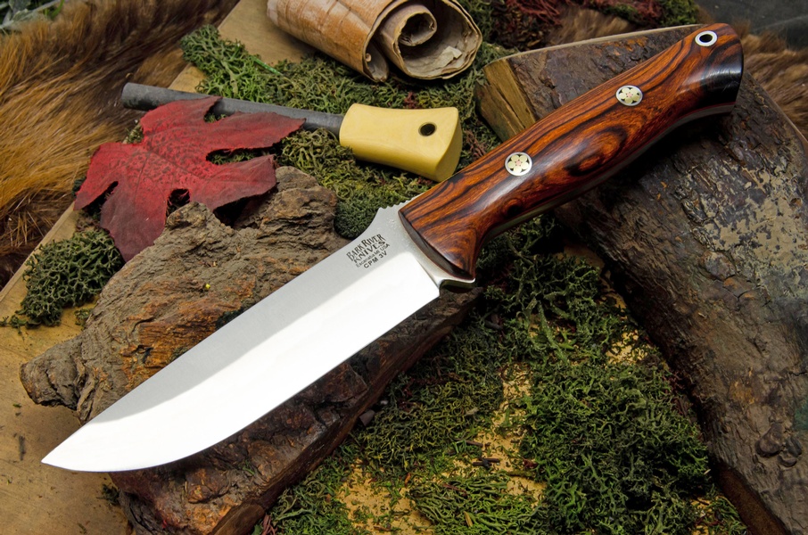 Barkriver knives Bravo 1.25 LT Ramped Desert Ironwood Red liner Mosaic #3 photo