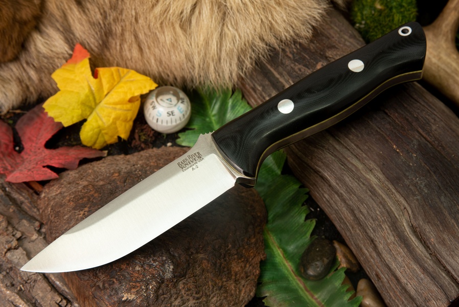 Barkriver Bravo 1 A2 Black G10 Yellow Liner Ramped