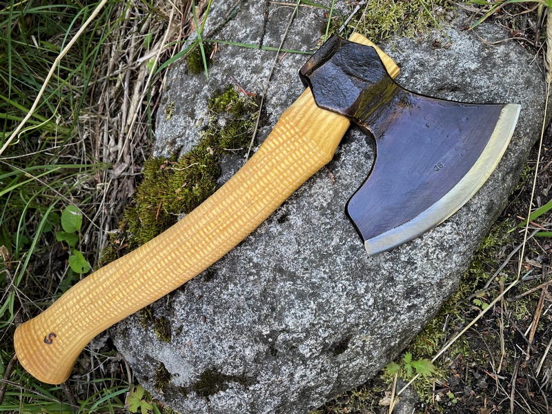 S. Djarv Viking Axe 1.75lb with Leather Edge Cover 