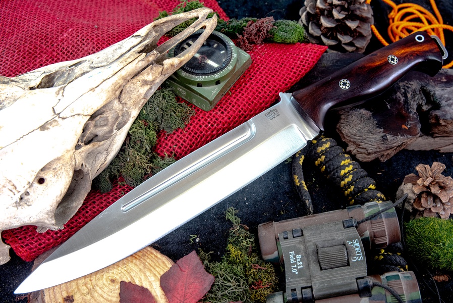 Barkriver Knives Pig Sticker CPM 154 Desert Ironwood Black liner Mosaics #3 photo