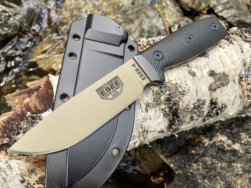 ESEE 4 Black G-10 Flat Edge FDE photo