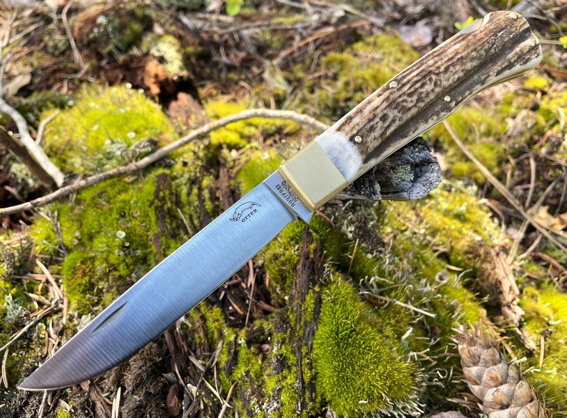 Otter Knives Traditional Lockback Stag Antler