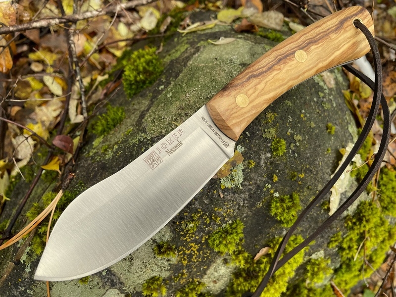 Joker Nessmuk Olivewood Flat Grind with Firesteel