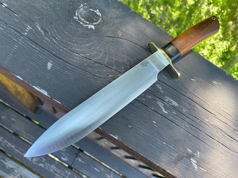 Barkriver Knives Mike Stewart Bowie A2 Dark Curly Maple #2