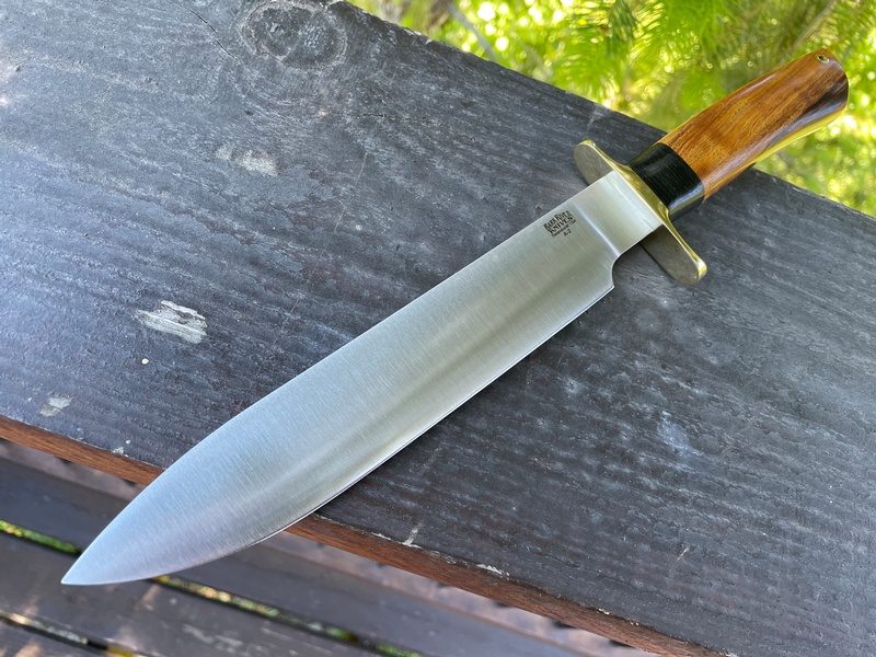 Barkriver Knives Mike Stewart Bowie A2 Dark Curly Maple #2