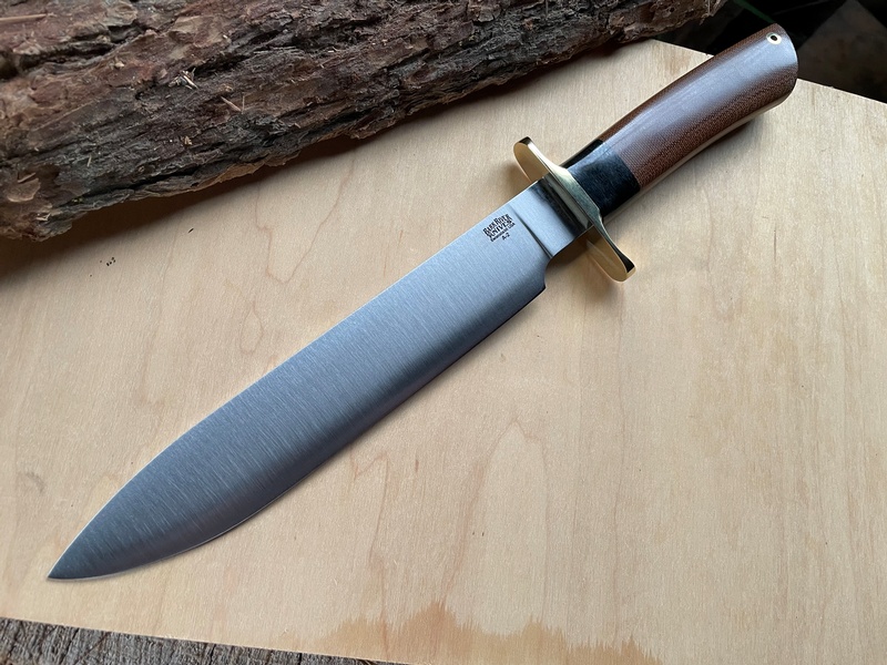 Barkriver Knives Mike Stewart Bowie A2 Natural Canvas 