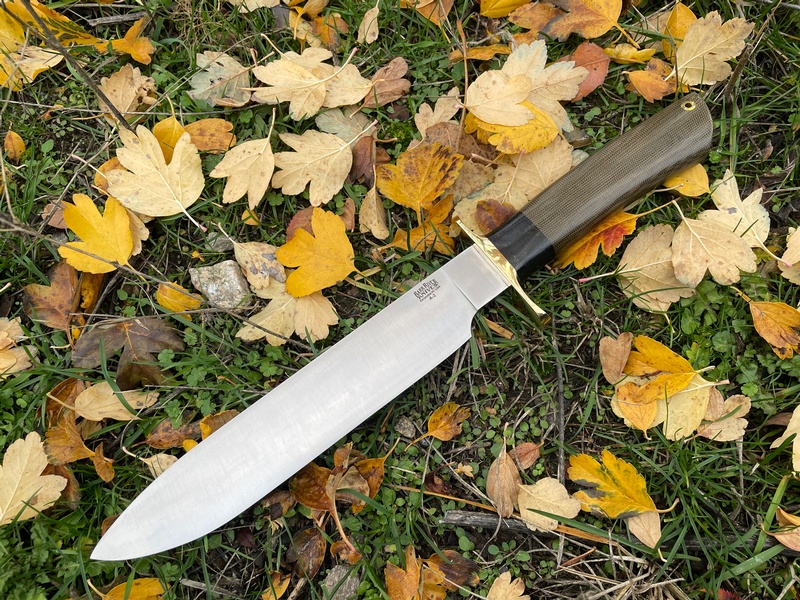 Barkriver Knives Mike Stewart Bowie A2 Green Canvas 