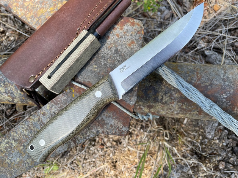 Brisa Trooper 115 80CrV2 Green Micarta with Firesteel