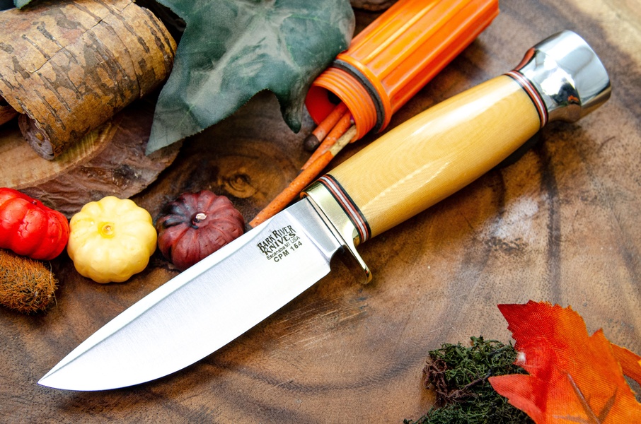 Barkriver Knives mini Manitou CPM154 Antique Bone Linen