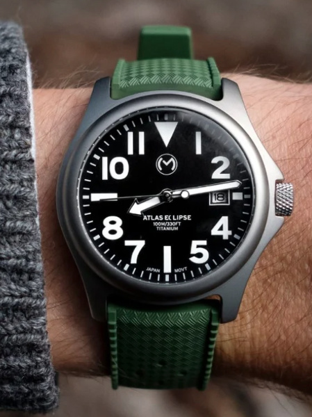 Atlas Eclipse Solar Black Dial 38mm