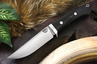 Barkriver Knives Classic Clip Black Green Linen Micarta photo