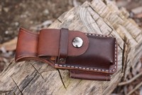 Canadian Bushcraft Leather DC4 and Firesteel Pouch Photo