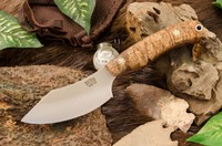 Barkriver JX6 CPM 154 Black Ash Burl with red liner (2) photo