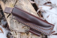 Scandi style Bushcraft leather sheath photo