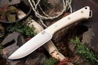 Barkriver Fox River 3V Bone White Micarta with Mosaics photo