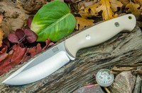 Barkriver North Country EDC 2 S45VN Bone White Micarta Red Liner mosaic photo