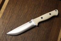Barkriver knives Bravo 1.25 LT 3V Ivory G10 Mosaics Ramped photo