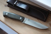 Brisa Trapper 115 Elmax Flat Green Micarta photo