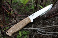 Brisa Trapper 115 Curly Birch ELMAX Scandi with Firesteel Photo