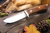 Barkriver Classic DP Hunter S45VN Dark Curly Maple Black Liner Mosiac #1 photo