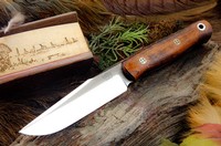 Barkriver Ultra Lite Field Knife 3V Dark Curly Maple Black liner Mosaic #1 Photo