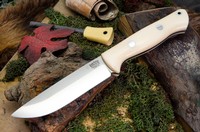 Barkriver knives Bravo 1.25 LT 3V Rampless Antique Bone Linen photo