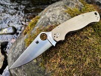 Spyderco Paramilitary 2 CPM Cruwear Brown Micarta Photo