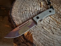 TRC Knives K1S Elmax Green Micarta APOC finish #1740 photo