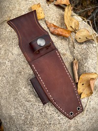 Canadian Bushcraft Leather F1 Sheath with Firesteel Loop Photo